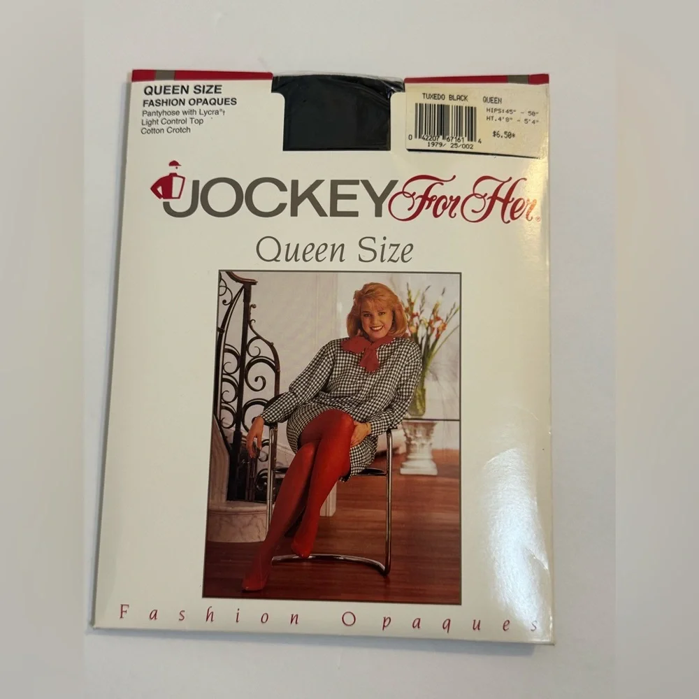 Jockey For Her Pantyhose Opaque Control Top Queen Navy‎ & Black LOT